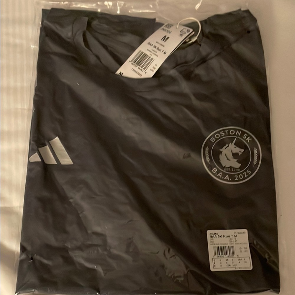 Adidas Black Boston 5K Men's Shirt short sleeve